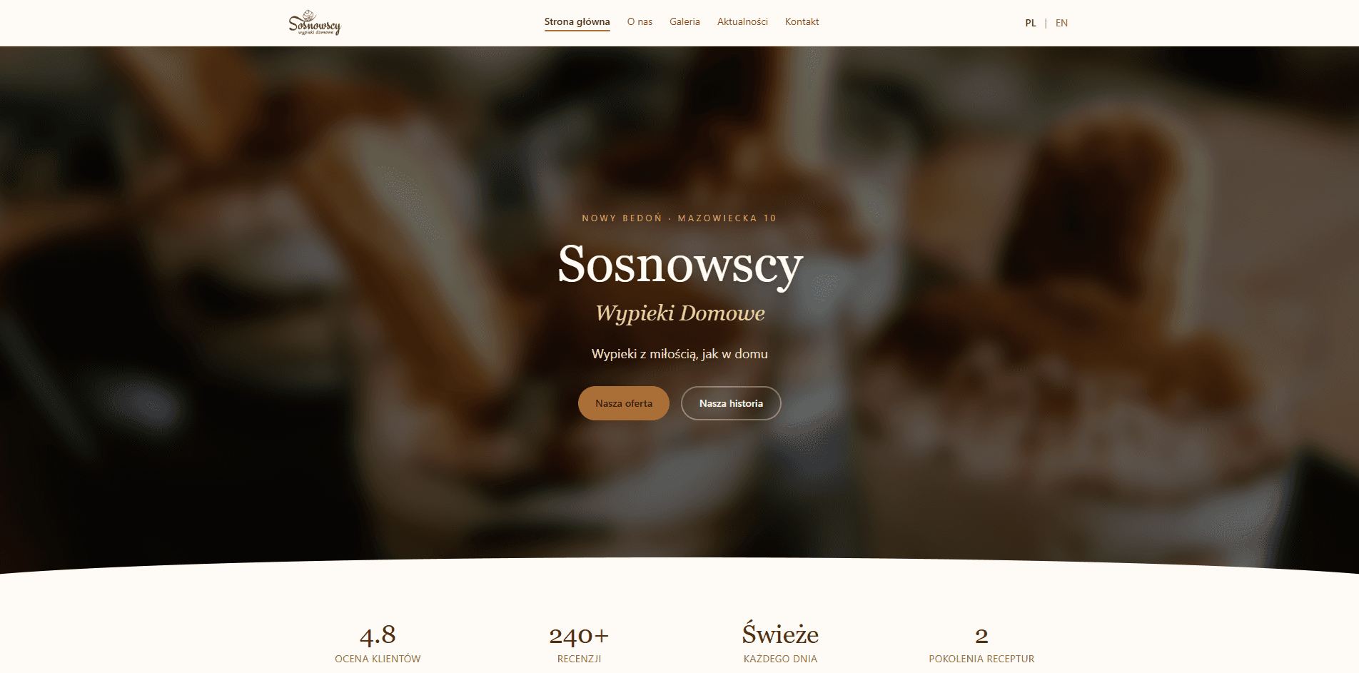 Sosnowscy Wypieki Domowe — Bilingual Patisserie Website & Custom CMS